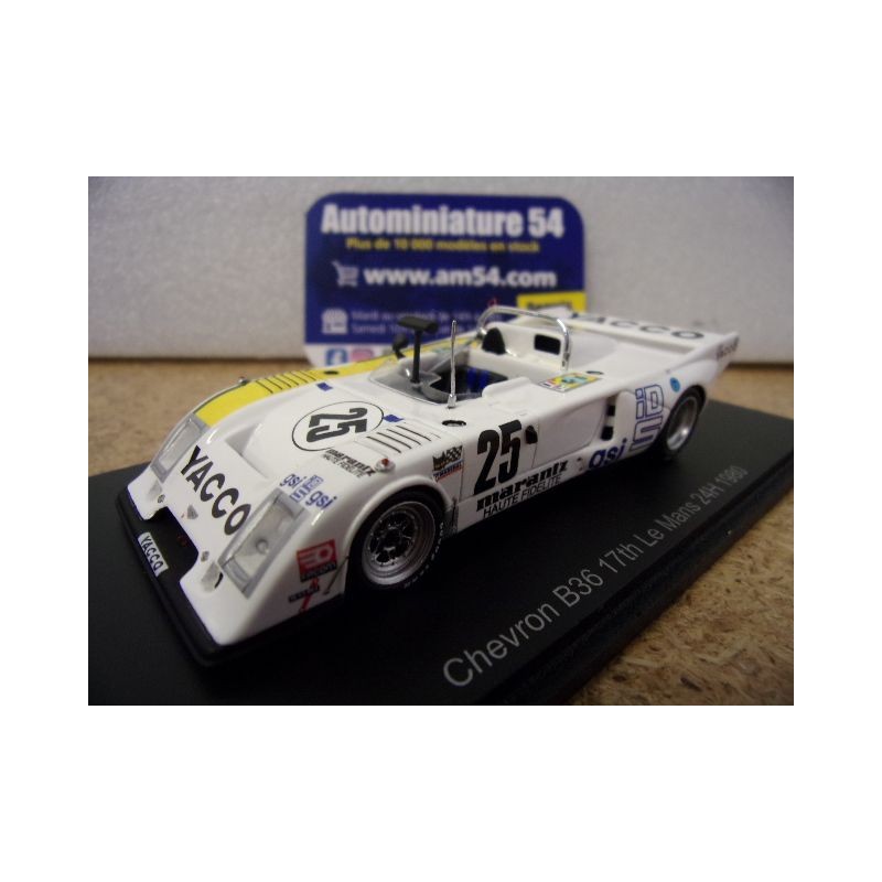1980 Chevron B36 n°25 Sotty - Hesnault - Laurent 17th 24H Le Mans S9420 Spark Model