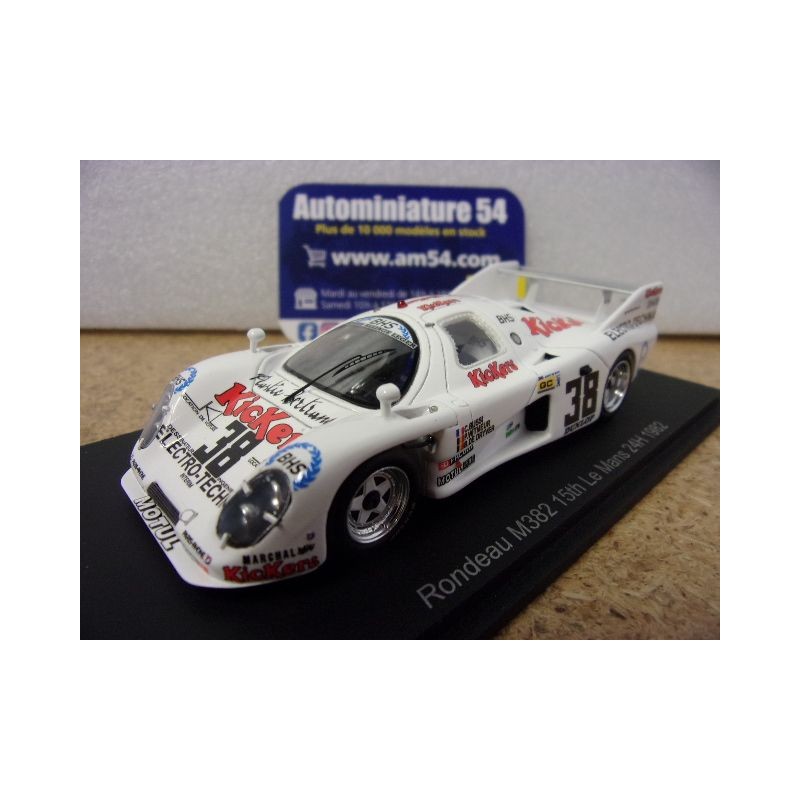1982 Rondeau M382 n°38 Witmeur - De Dryver - Bussi 15th Le Mans S8460 Spark Model