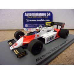 1983 Alfa Roméo 183T n°22 Andrea De Cesaris 2nd German GP S8804 Spark Model