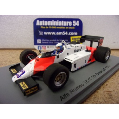 1983 Alfa Roméo 183T n°23 Mauro Bladi 5th Dutch GP S8805 Spark Model