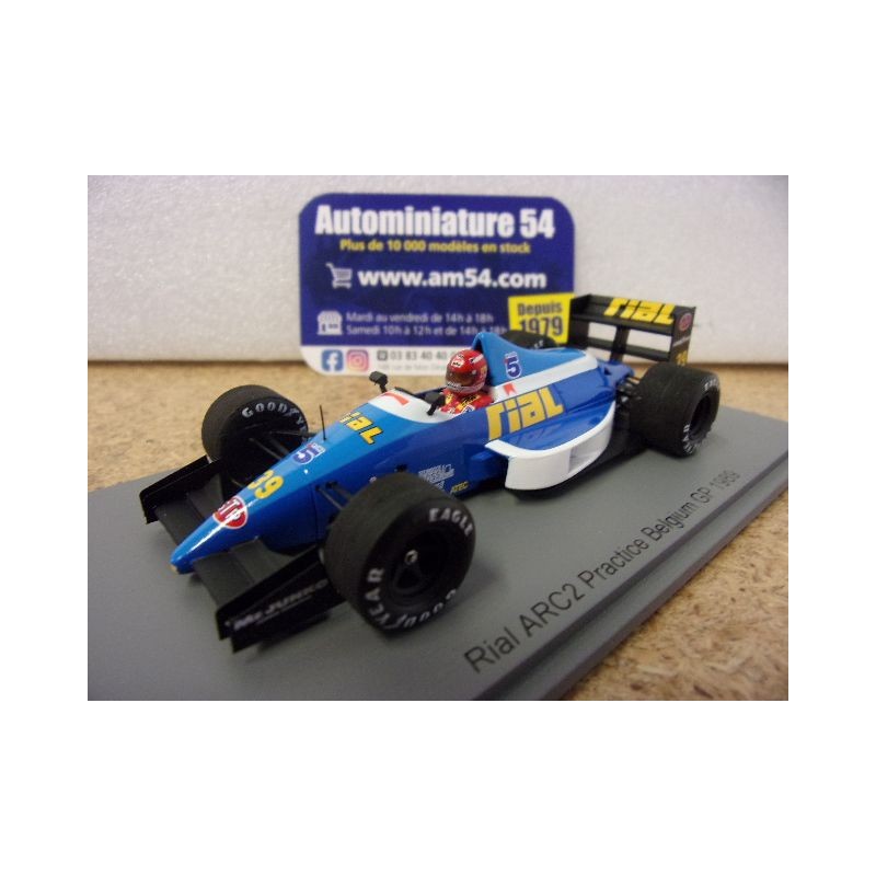 1989 Rial ARC2 n°39 PH Raphanel Practice belgium GP S3963 Spark Model