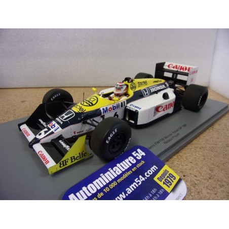 1987 Williams FW11B n°6 Nelson Piquet 1st Winner Italian GP World Champion 18S739 Spark Model