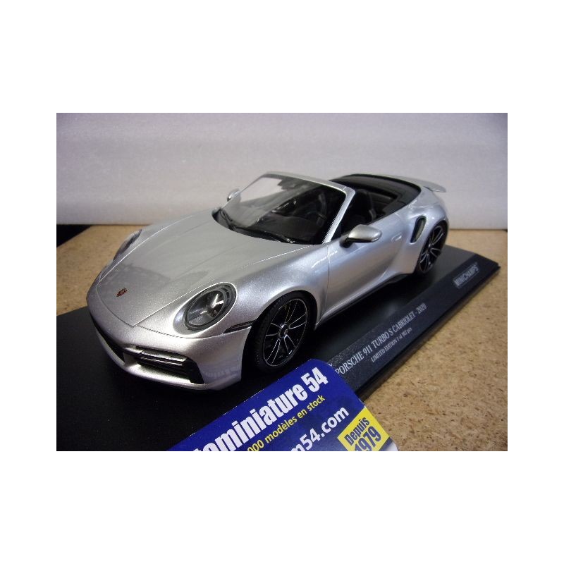 Porsche 911 - 992 Turbo S Cabriolet Silver 2020 155069082 Minichamps