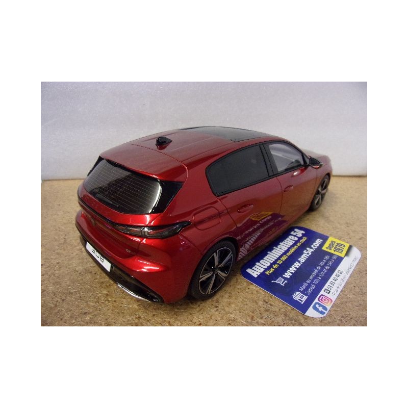 Ottomobile 1:18 Peugeot 208 GT Hybrid Année De Construction 2024 Rouge Metallique Ot1163
