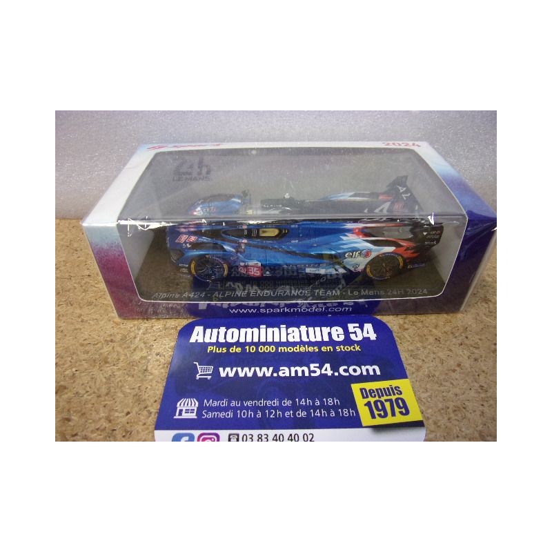 2024 Alpine A424 n°35 Chatin - Habsburg - Milesi  Le Mans S9122 Spark Model