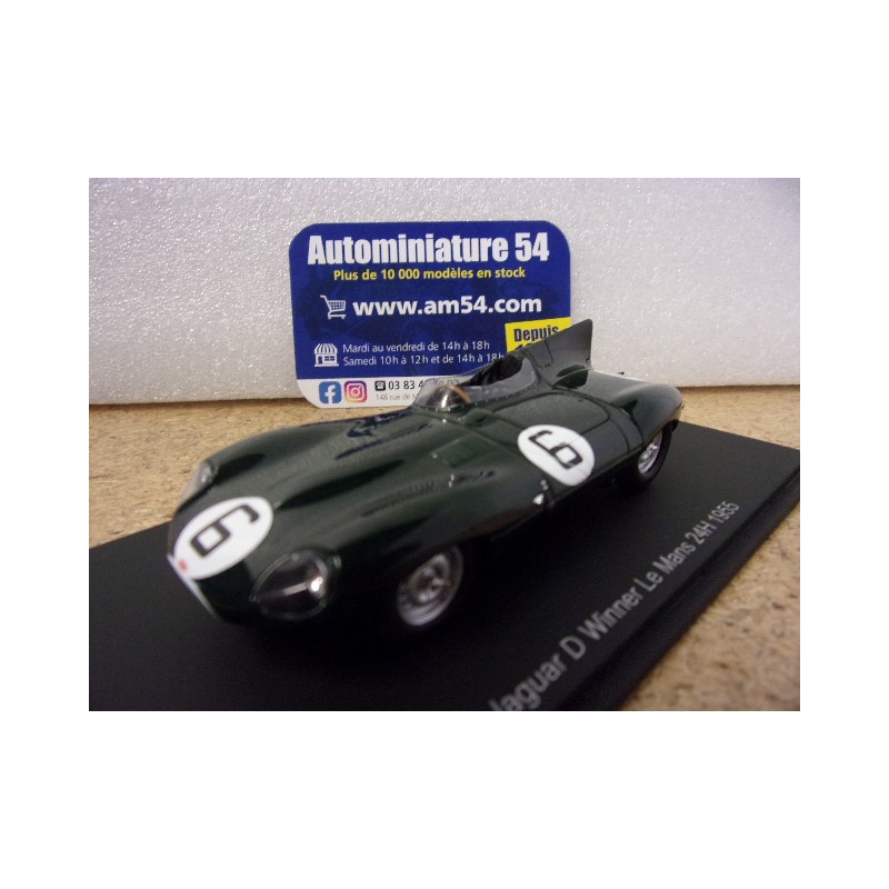1955 Jaguar D n°3 Bueb - Hawthorn 1st Winner Le Mans 43LM55 Spark Model
