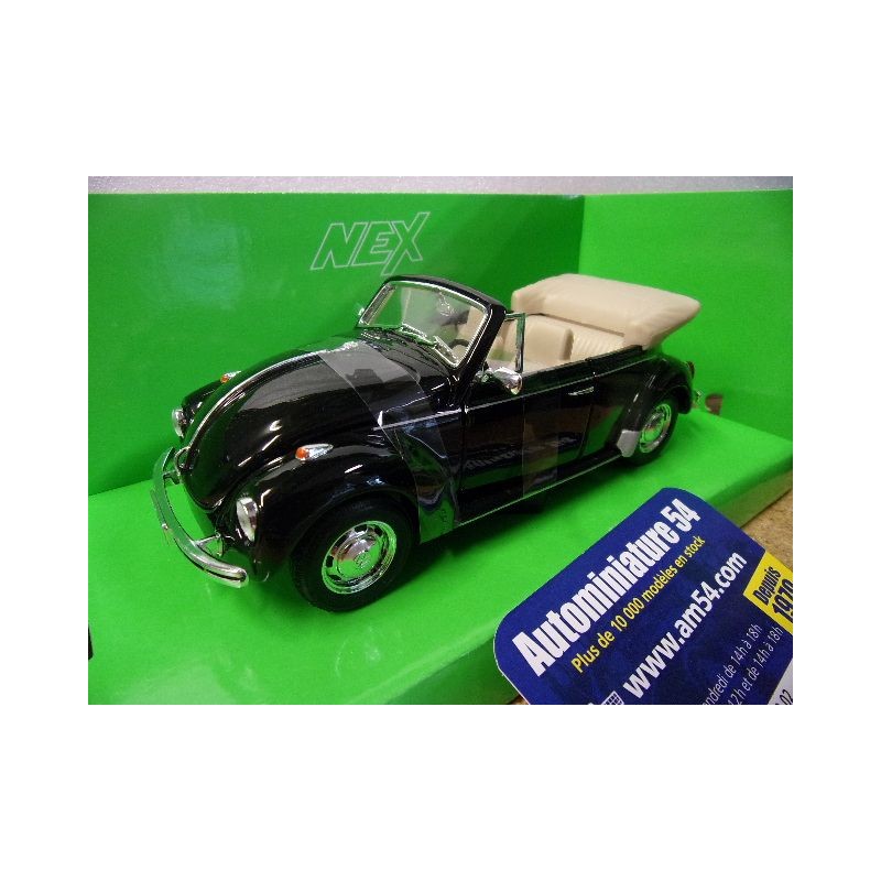 Volkswagen Beetle Cabrio Black 1972 Coccinelle 22091WB Welly