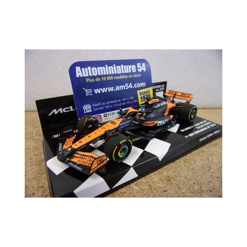 2024 McLaren MCL38 n°81 Oscar Piastri 1st Winner Hungarian GP 537245681 Minichamps