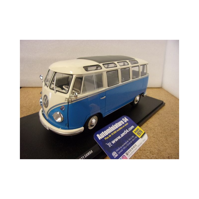 Volkswagen Samba Combi T1 Blue - White 1962 S1813401 Solido