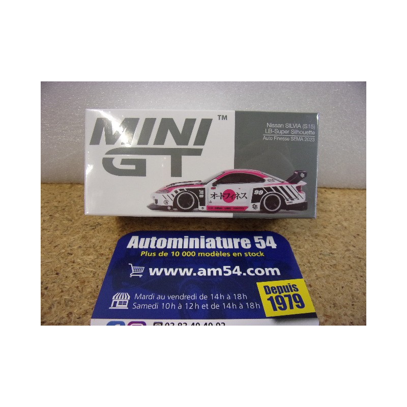 Nissan LB Super Silhouette S15 Silvia LB Super Silouette Auto Finesse SEMA 2023 MGT00781 True Scale Models Mini GT