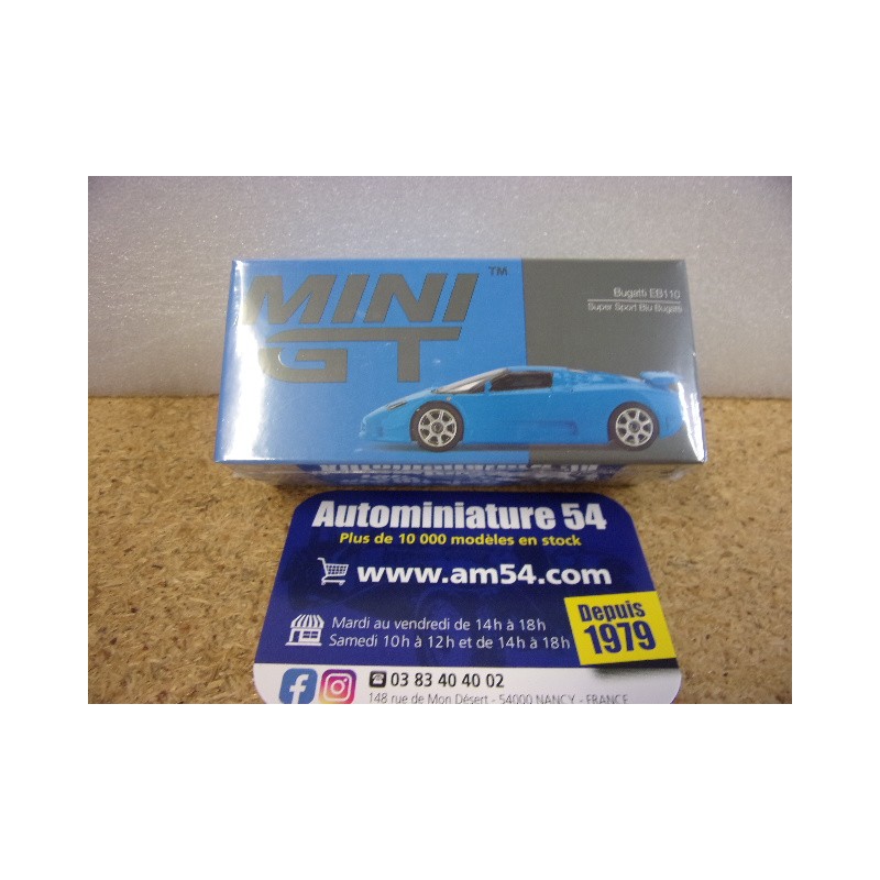 Bugatti EB110 Super Sport Blu Bugatti MGT00890 True Scale Models Mini GT