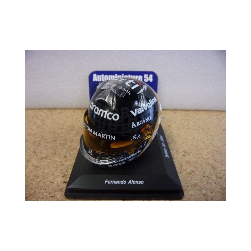 2024 Casque Fernando Alonso Aston Martin British GP 1/5 5HF164 Spark Model