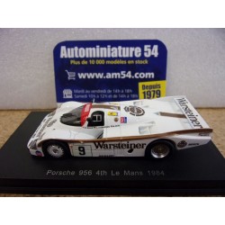 1984 Porsche 956 Warsyeiner n°9 4th Le Mans Y321 Spark Model Sparky 1.64