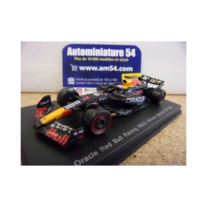 2024 RedBull RB20 n°1 Max Verstappen 1st Winner Bahrain Y370 Spark Model Sparky 1.64