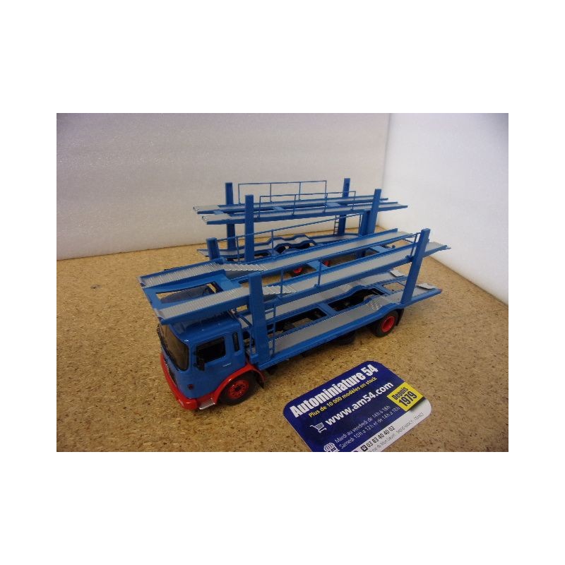 Man Car transporter with trailer Porte Voiture Blue 1970 TTRX034 Ixo Models