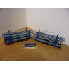 Man Car transporter with trailer Porte Voiture Blue 1970 TTRX034 Ixo Models