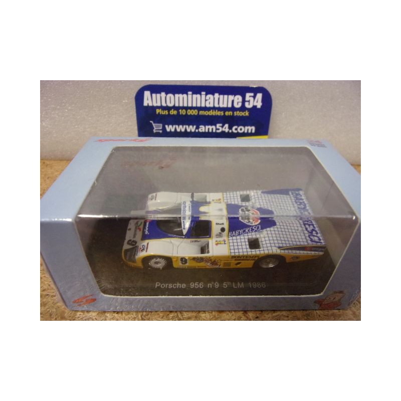 1986 Porsche 956 Babycressi n°9 Le Mans Y325 Spark Model Sparky 1.64