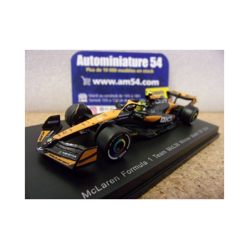 2024 McLaren MCL38 n°4 Lando Norris 1st winner Miami Y374 Spark Model Sparky 1.64