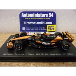 2024 McLaren MCL38 n°81 Oscar Piastri 4th Australian Y375 Spark Model Sparky 1.64