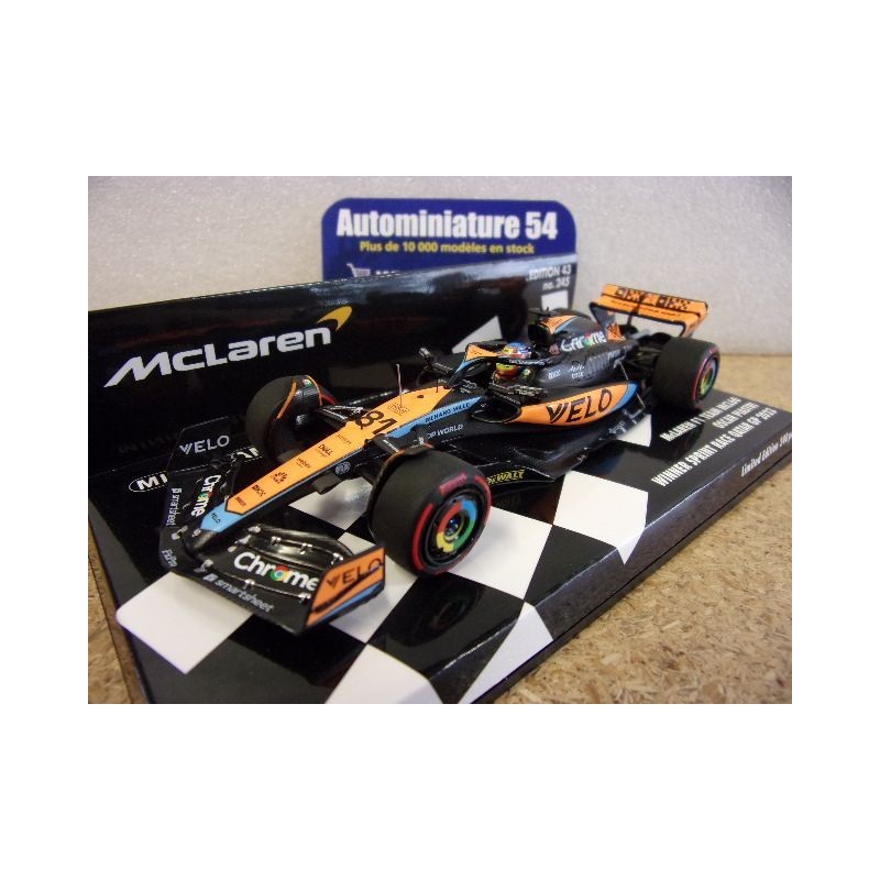 2023 McLaren MCL60 n°81 Oscar Piastri 1st Sprint Race Qatar GP 537236181 Minichamps