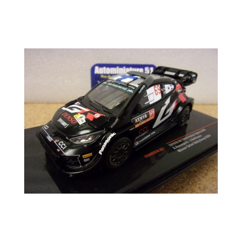 2024 Toyota GR Yaris Rally1 n°69 Rovanpera - Halttunen 1st Winner Safari Kenya Rally RAM937A Ixo Model