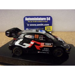 2024 Toyota GR Yaris Rally1 n°69 Rovanpera - Halttunen 1st Winner Safari Kenya Rally RAM937A Ixo Model