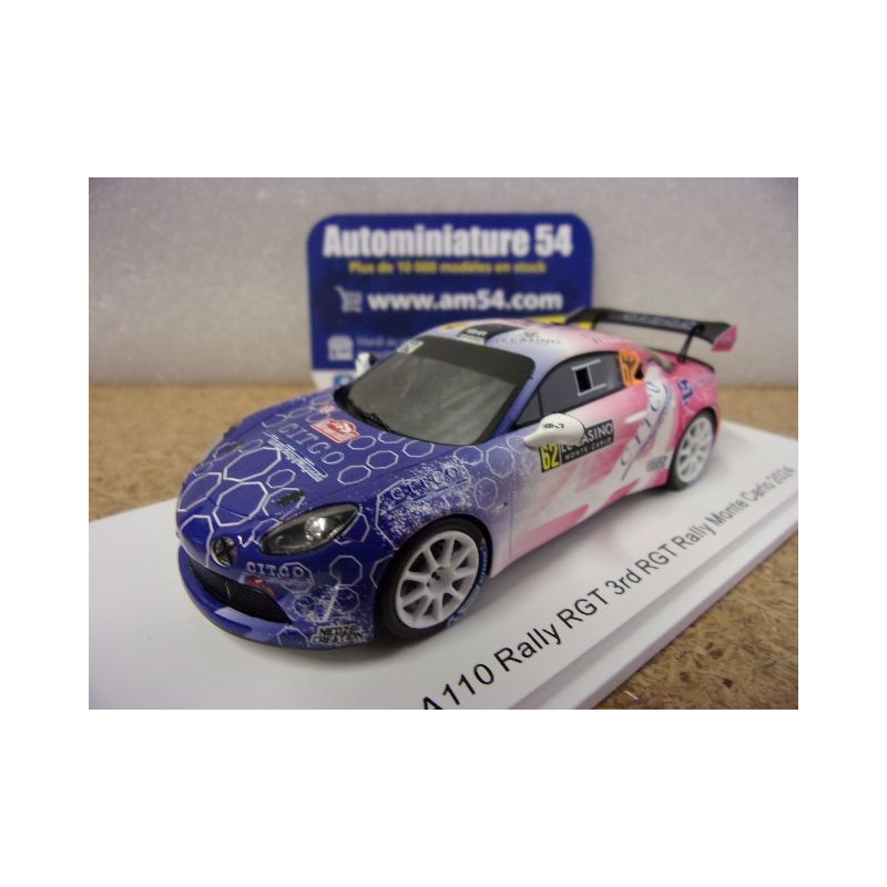 2024 Alpine A110 RGT n°62 Berard - Bernabo 3rd Monte Carlo S6860 Spark Model
