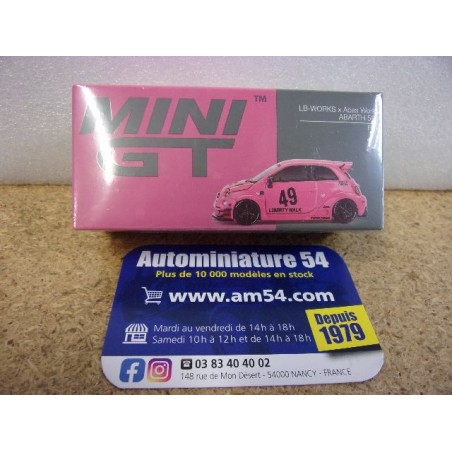 Fiat Abarth 595 x Abas Works LB Works Pink MGT0851 True Scale Models Mini GT