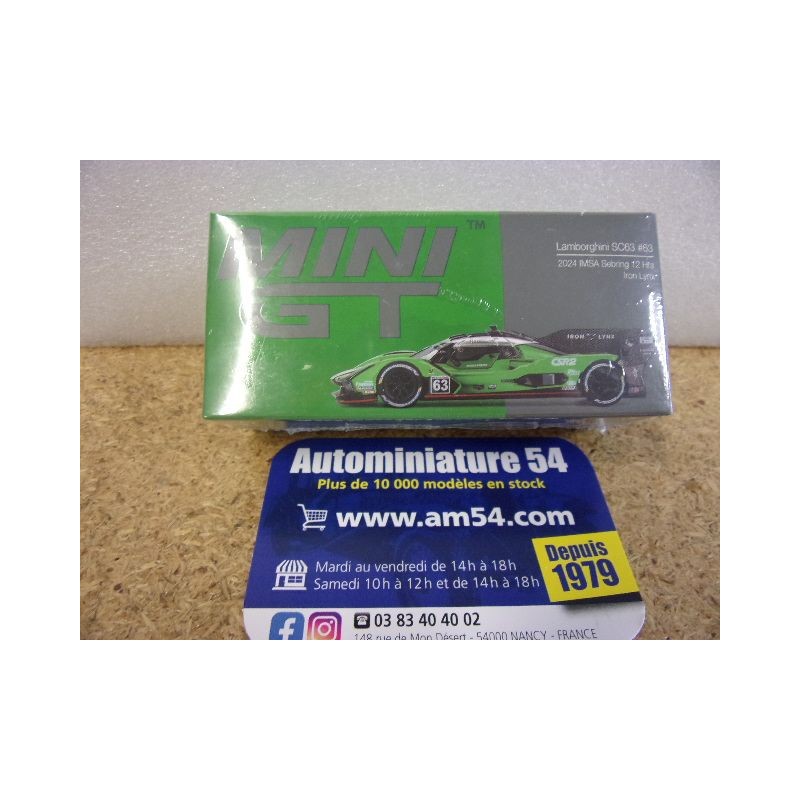 2023 Lamborghini SC63 Evo2 n°63 IMSA Sebring 12H MGT00816 Mini GT