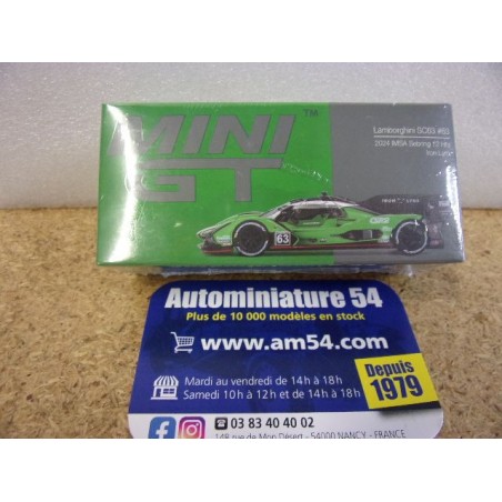 2023 Lamborghini SC63 Evo2 n°63 IMSA Sebring 12H MGT00816 Mini GT