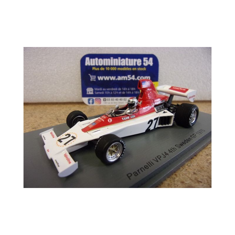 1975 Parnelli VPJ4 n°27 Mario Andretti 4th Sweden GP S1892 Spark Model
