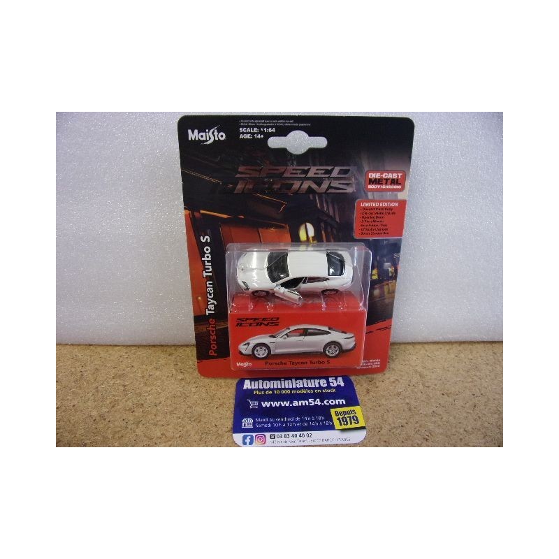 Porsche Taycan Turbo S White 15708WH Maisto Speed Icons