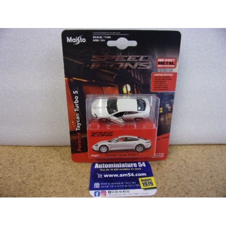 Porsche Taycan Turbo S White 15708WH Maisto Speed Icons