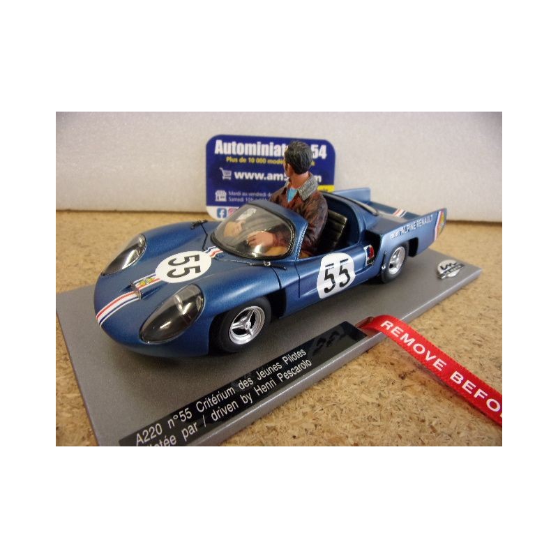 1970 Mini Alpine A220 n°55 Henri Pescarolo Critérium Jeune Pilote118011-55M LeMansMiniature