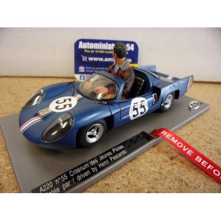1970 Mini Alpine A220 n°55 Henri Pescarolo Critérium Jeune Pilote118011-55M LeMansMiniature