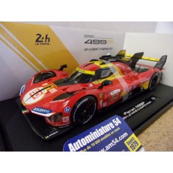 2024 Ferrari 499P AF Corse N°50 Fuoco - Molina - Nielsen 1st Winner LE MANS 18-16303-50 Bburago Racing