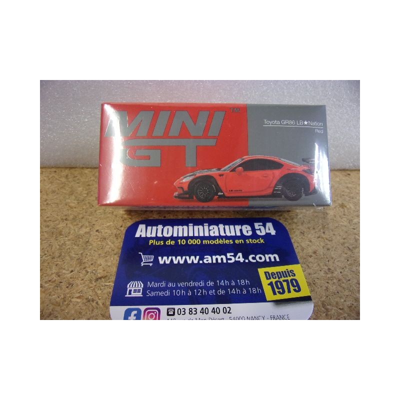 Toyota GR86 LB Nation Red MGT00885 True Scale Models Mini GT