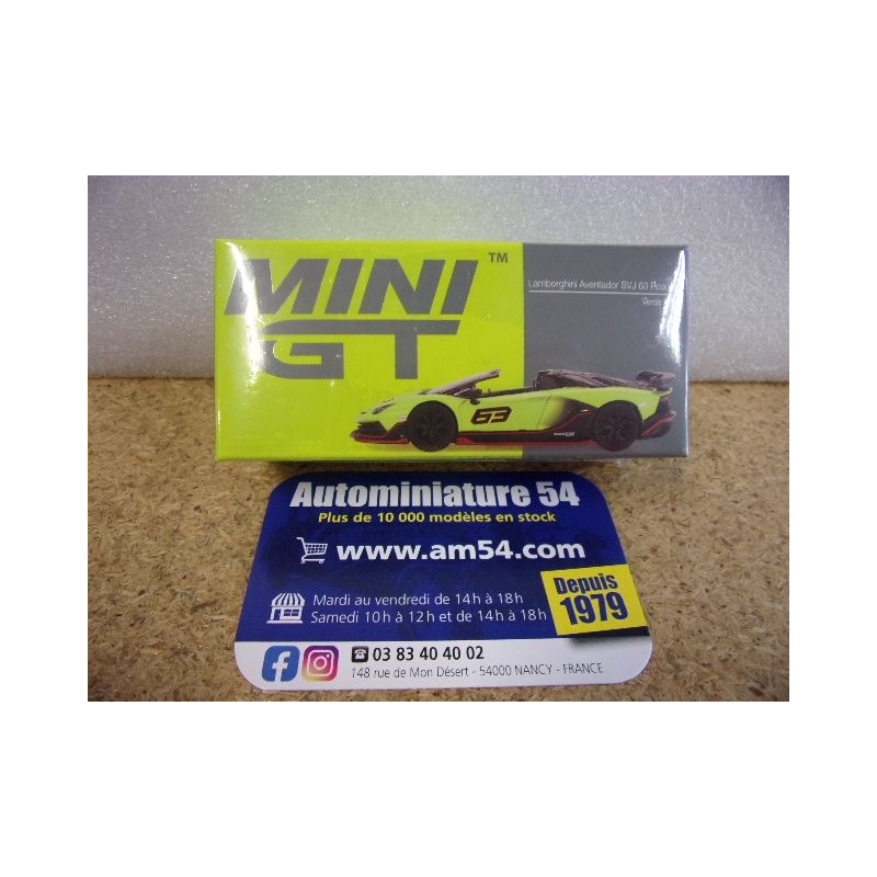 Lamborghini Aventador SVJ Roadster Verde MGT00887 True Scale Models Mini GT