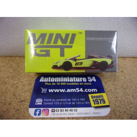 Lamborghini Aventador SVJ Roadster Verde MGT00887 True Scale Models Mini GT