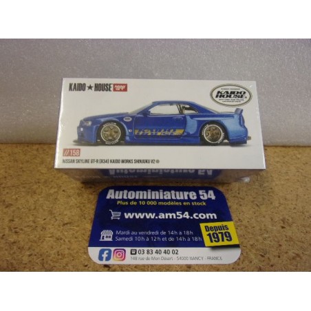 Nissan Skyline GTR R34 Kaido Works Shinjuku V2 KHMG158 True Scale Miniatures MinGT