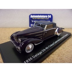 Delage D8-85 Clabot Cabrio Henri Chapron 1935 Dark Blue EMEU43030C Esval Models
