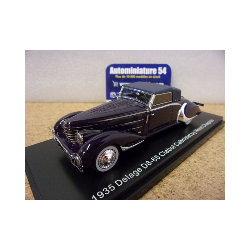 Delage D8-85 Clabot Cabrio Henri Chapron 1935 Dark Blue EMEU43030C Esval Models