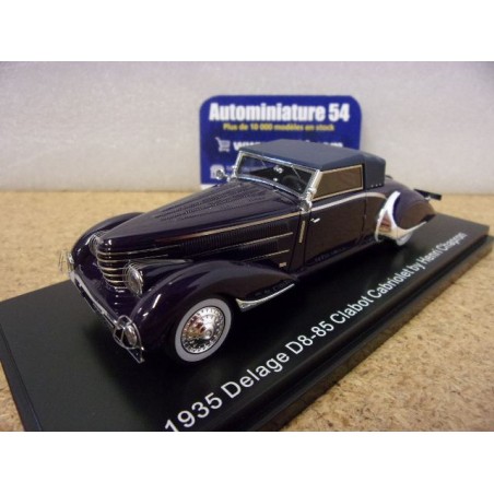 Delage D8-85 Clabot Cabrio Henri Chapron 1935 Dark Blue EMEU43030C Esval Models