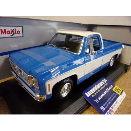 Chevrolet C10 Cheyenne Super White - Blue 31467Bl Maisto