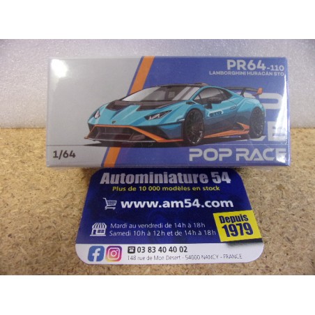 Lamborghini Huracan STO Blue PR64-110 PopRace 1/64