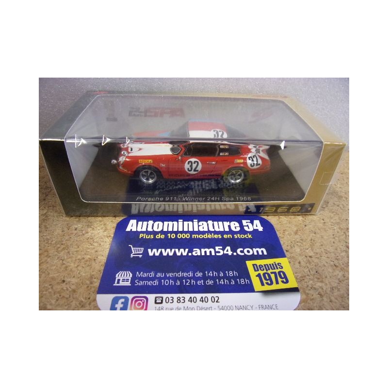 1968 Porsche 911 Kauhsen - Kelleners - Kremer 1st Winner 24h SPA 43SPA1968 Spark Model