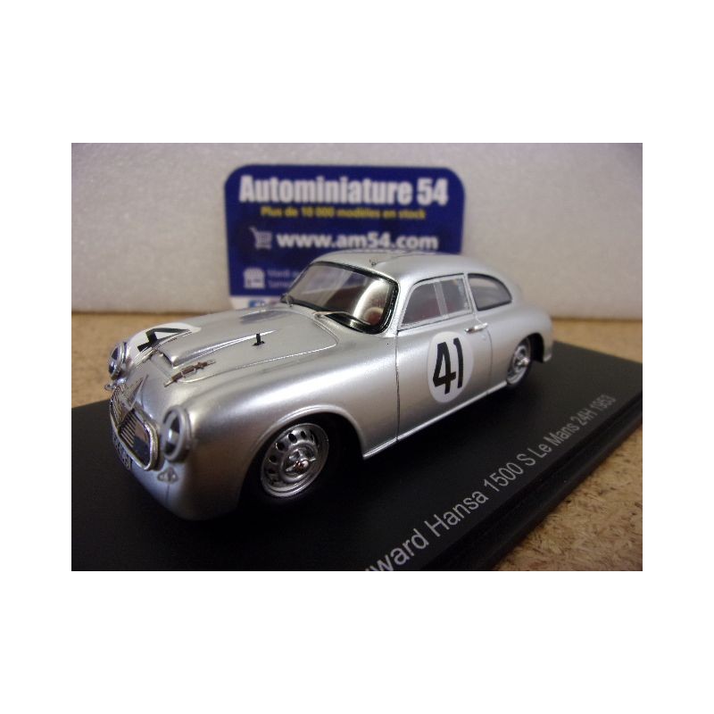1953 Borgward Hansa 1500S n°41 Poch - Mouche Le Mans S2487 Spark Model