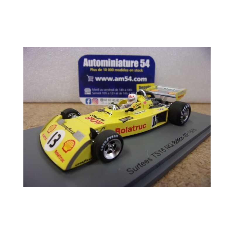 1976 Surtees TS16 n°13 Divina Galicia Not Qualified British GP S9661 Spark Model