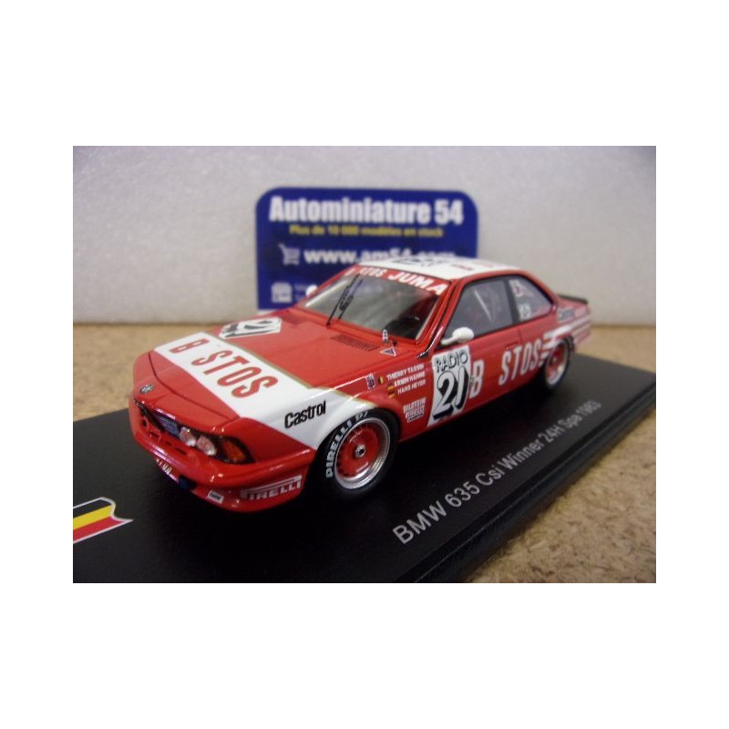 copy of 1986 BMW 635 CSI n°11 Quester - Tasin - Heger 1st Winner 24h SPA 43SPA86 Spark Model