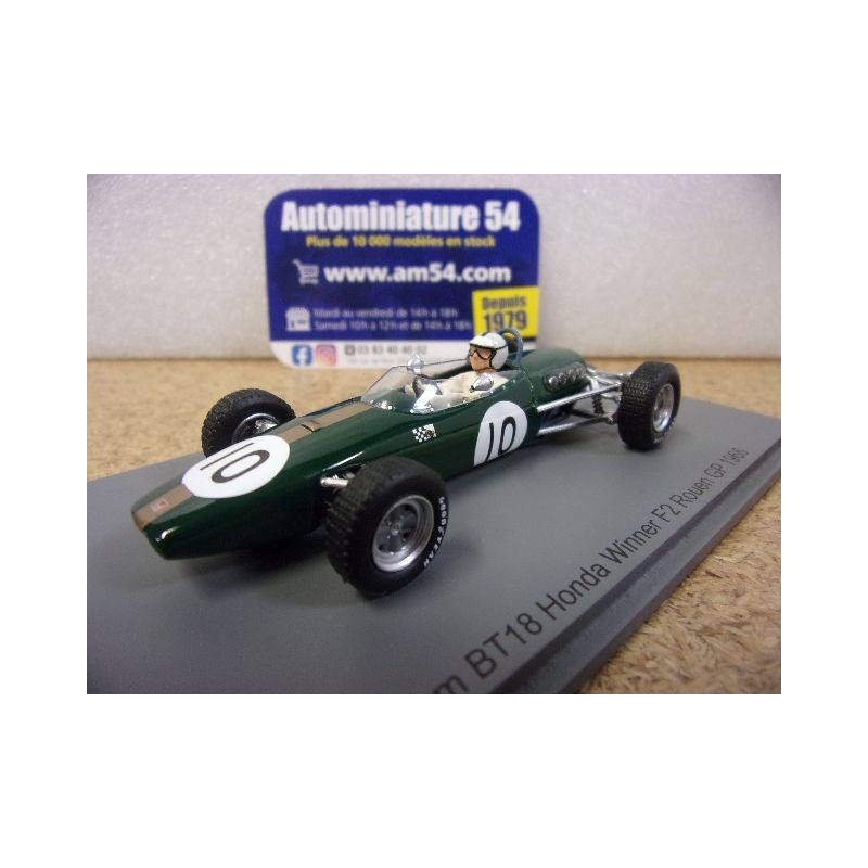 1966 Brabham BT18 Honda n°10 Denny Hulme 1st Winner Rouen F2 GP F2001 Spark Model